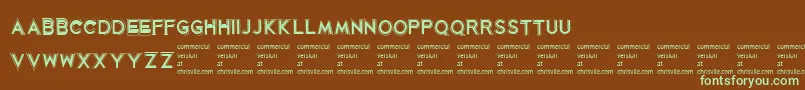 KorribanRegular Font – Green Fonts on Brown Background