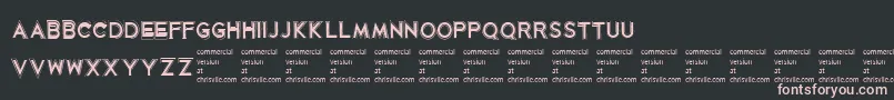 KorribanRegular Font – Pink Fonts on Black Background