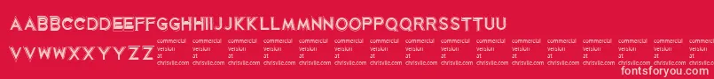 KorribanRegular Font – Pink Fonts on Red Background