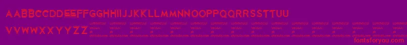 KorribanRegular Font – Red Fonts on Purple Background