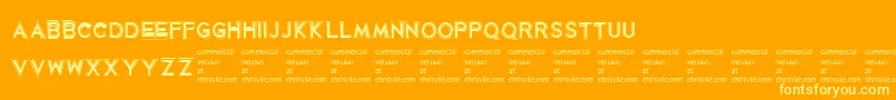 KorribanRegular Font – Yellow Fonts on Orange Background