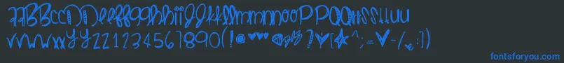 Dirtypop Font – Blue Fonts on Black Background