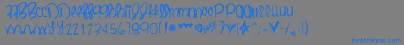Dirtypop Font – Blue Fonts on Gray Background