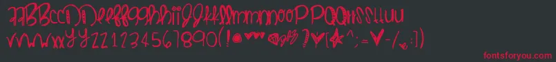 Dirtypop Font – Red Fonts on Black Background