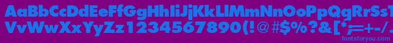 FunctiontwoextraboldRegular Font – Blue Fonts on Purple Background