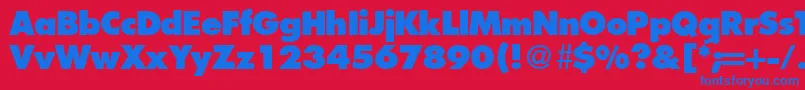 FunctiontwoextraboldRegular Font – Blue Fonts on Red Background