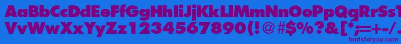 FunctiontwoextraboldRegular-Schriftart – Violette Schriften auf blauem Hintergrund