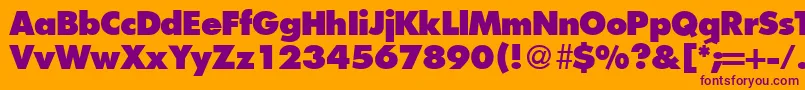 FunctiontwoextraboldRegular-Schriftart – Violette Schriften auf orangefarbenem Hintergrund