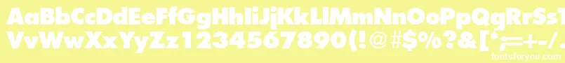 FunctiontwoextraboldRegular Font – White Fonts on Yellow Background