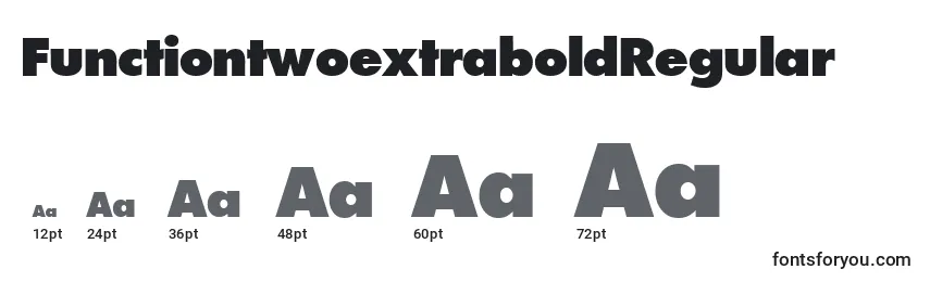 Размеры шрифта FunctiontwoextraboldRegular