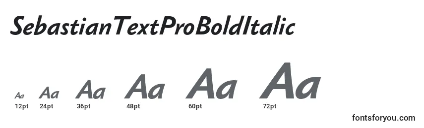 Размеры шрифта SebastianTextProBoldItalic