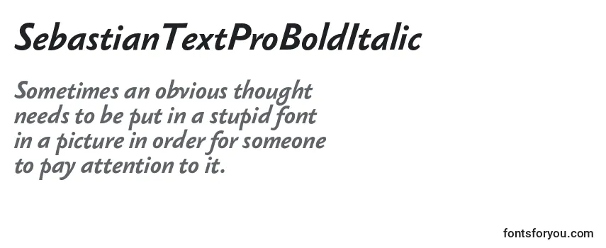 SebastianTextProBoldItalic Font