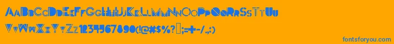 Darkfont Font – Blue Fonts on Orange Background