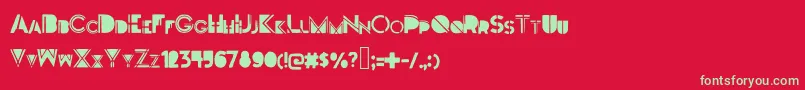 Darkfont Font – Green Fonts on Red Background