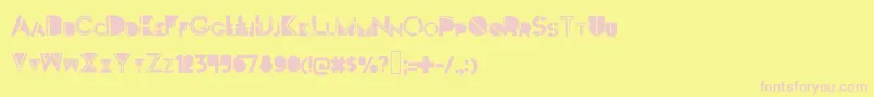 Darkfont Font – Pink Fonts on Yellow Background