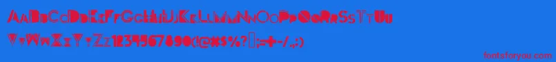 Darkfont Font – Red Fonts on Blue Background