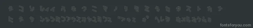 CubicblockNk Font – Gray Fonts on Black Background