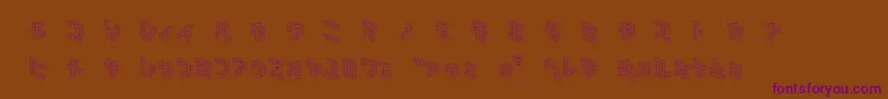 CubicblockNk Font – Purple Fonts on Brown Background