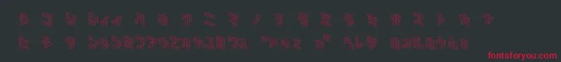 Police CubicblockNk – polices rouges sur fond noir