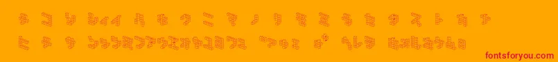 Lisätietoja CubicblockNk-fontista CubicblockNk-fontti – punaiset fontit oranssilla taustalla