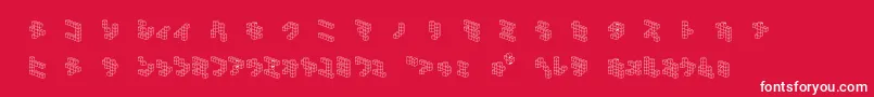 CubicblockNk Font – White Fonts on Red Background