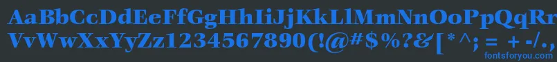 VeljovicstdBlack Font – Blue Fonts on Black Background