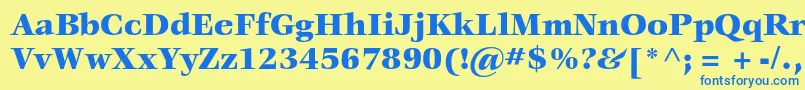 VeljovicstdBlack Font – Blue Fonts on Yellow Background