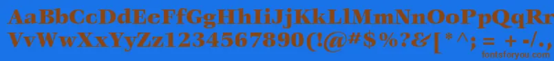 VeljovicstdBlack Font – Brown Fonts on Blue Background