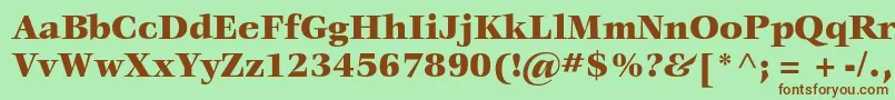 VeljovicstdBlack Font – Brown Fonts on Green Background