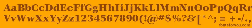 VeljovicstdBlack Font – Brown Fonts on Orange Background