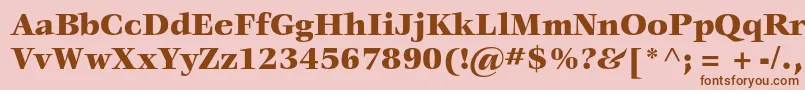 VeljovicstdBlack Font – Brown Fonts on Pink Background