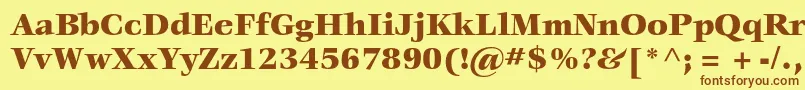 VeljovicstdBlack Font – Brown Fonts on Yellow Background