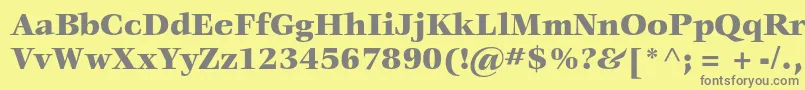 VeljovicstdBlack Font – Gray Fonts on Yellow Background