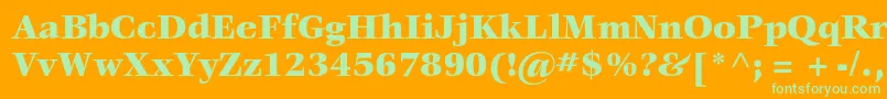 VeljovicstdBlack Font – Green Fonts on Orange Background