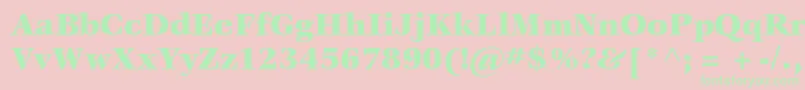 VeljovicstdBlack Font – Green Fonts on Pink Background