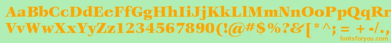 VeljovicstdBlack Font – Orange Fonts on Green Background