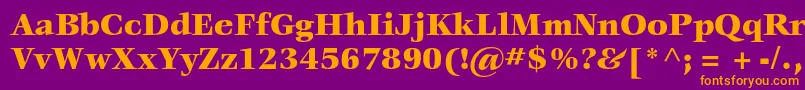 VeljovicstdBlack Font – Orange Fonts on Purple Background