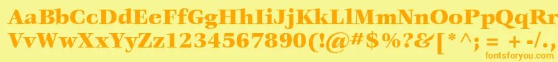 VeljovicstdBlack Font – Orange Fonts on Yellow Background