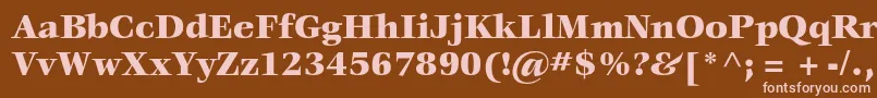 VeljovicstdBlack Font – Pink Fonts on Brown Background