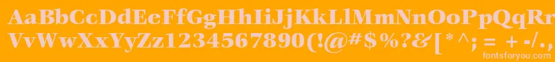 VeljovicstdBlack Font – Pink Fonts on Orange Background