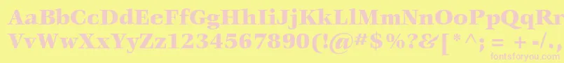 VeljovicstdBlack Font – Pink Fonts on Yellow Background