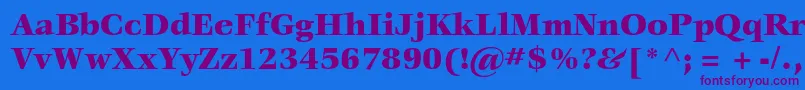 VeljovicstdBlack Font – Purple Fonts on Blue Background