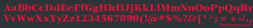 VeljovicstdBlack Font – Red Fonts on Black Background