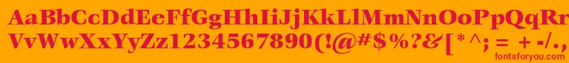 VeljovicstdBlack Font – Red Fonts on Orange Background