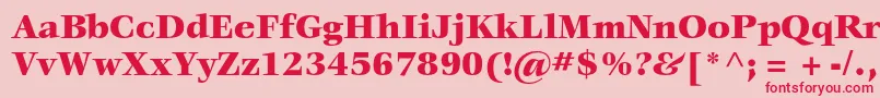 VeljovicstdBlack Font – Red Fonts on Pink Background