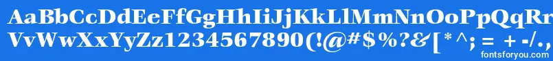 Czcionka VeljovicstdBlack – białe czcionki na niebieskim tle