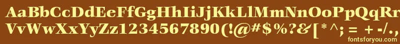 VeljovicstdBlack Font – Yellow Fonts on Brown Background