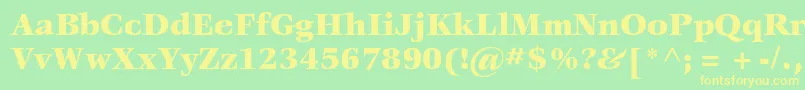 VeljovicstdBlack Font – Yellow Fonts on Green Background