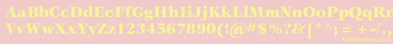 VeljovicstdBlack Font – Yellow Fonts on Pink Background