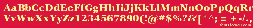 VeljovicstdBlack Font – Yellow Fonts on Red Background